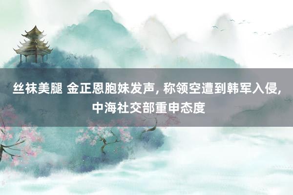 丝袜美腿 金正恩胞妹发声， 称领空遭到韩军入侵， 中海社交部重申态度
