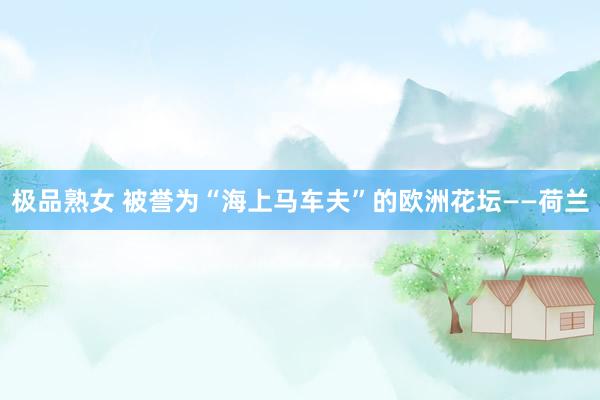 极品熟女 被誉为“海上马车夫”的欧洲花坛——荷兰